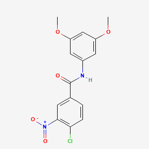 molecular formula C15H13ClN2O5 B5776782 4-chloro-N-(3,5-dimethoxyphenyl)-3-nitrobenzamide 