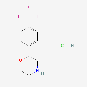 molecular formula C11H13ClF3NO B577679 2-(4-(Trifluoromethyl)phenyl)morpholine hydrochloride CAS No. 1357946-25-8