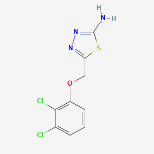 molecular formula C9H7Cl2N3OS B5776795 5-[(2,3-dichlorophenoxy)methyl]-1,3,4-thiadiazol-2-amine 