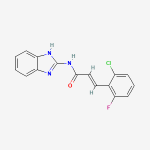 molecular formula C16H11ClFN3O B5776817 N-1H-benzimidazol-2-yl-3-(2-chloro-6-fluorophenyl)acrylamide 
