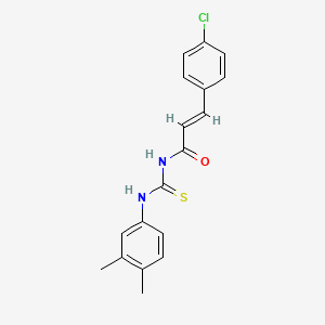 molecular formula C18H17ClN2OS B5776825 3-(4-chlorophenyl)-N-{[(3,4-dimethylphenyl)amino]carbonothioyl}acrylamide 