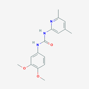 molecular formula C16H19N3O3 B5776836 N-(3,4-dimethoxyphenyl)-N'-(4,6-dimethyl-2-pyridinyl)urea 