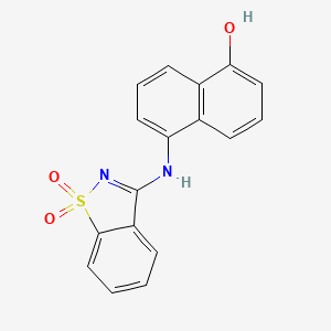 molecular formula C17H12N2O3S B5776850 5-[(1,1-dioxido-1,2-benzisothiazol-3-yl)amino]-1-naphthol 