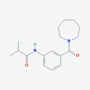 molecular formula C17H24N2O2 B5776860 N-[3-(1-azepanylcarbonyl)phenyl]-2-methylpropanamide 