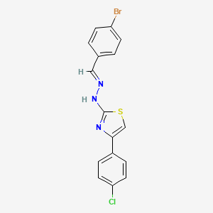 molecular formula C16H11BrClN3S B5776879 4-bromobenzaldehyde [4-(4-chlorophenyl)-1,3-thiazol-2-yl]hydrazone 