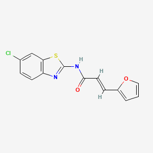 molecular formula C14H9ClN2O2S B5776885 N-(6-chloro-1,3-benzothiazol-2-yl)-3-(2-furyl)acrylamide 