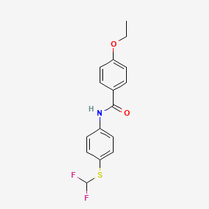 molecular formula C16H15F2NO2S B5776890 N-{4-[(difluoromethyl)thio]phenyl}-4-ethoxybenzamide 