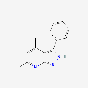 molecular formula C14H13N3 B5776905 4,6-dimethyl-3-phenyl-1H-pyrazolo[3,4-b]pyridine 