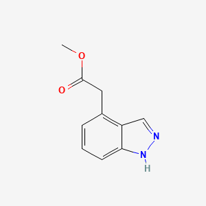 molecular formula C10H10N2O2 B577692 methyl 2-(1H-indazol-4-yl)acetate CAS No. 1357945-60-8