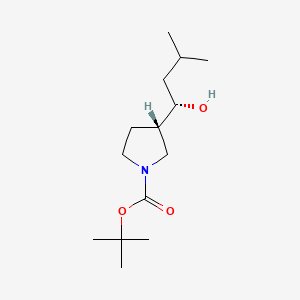 molecular formula C14H27NO3 B577693 (S)-叔丁基 3-((S)-1-羟基-3-甲基丁基)吡咯烷-1-羧酸酯 CAS No. 1251570-88-3