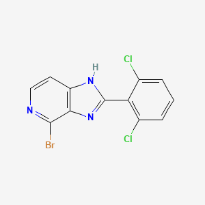 molecular formula C12H6BrCl2N3 B577694 4-Bromo-2-(2,6-dichlorophenyl)-1H-imidazo[4,5-c]pyridine CAS No. 1334411-79-8