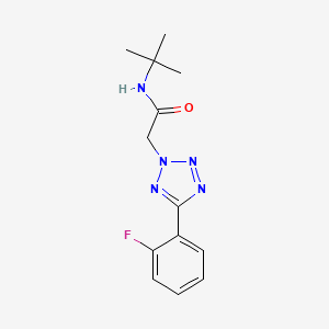N-(tert-butyl)-2-[5-(2-fluorophenyl)-2H-tetrazol-2-yl]acetamide