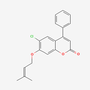 molecular formula C20H17ClO3 B5776952 6-chloro-7-[(3-methyl-2-buten-1-yl)oxy]-4-phenyl-2H-chromen-2-one 