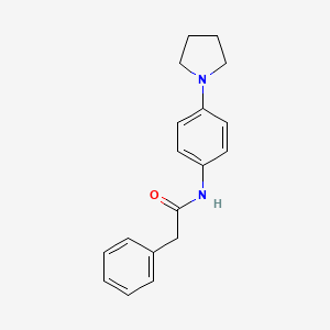molecular formula C18H20N2O B5776980 2-phenyl-N-[4-(1-pyrrolidinyl)phenyl]acetamide 