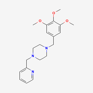 molecular formula C20H27N3O3 B5776984 1-(2-pyridinylmethyl)-4-(3,4,5-trimethoxybenzyl)piperazine 