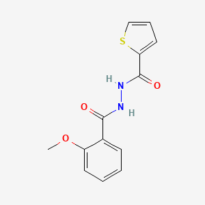 molecular formula C13H12N2O3S B5776991 N'-(2-methoxybenzoyl)-2-thiophenecarbohydrazide 