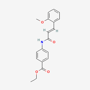 molecular formula C19H19NO4 B5776992 ethyl 4-{[3-(2-methoxyphenyl)acryloyl]amino}benzoate 