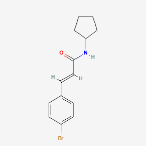 molecular formula C14H16BrNO B5776999 3-(4-bromophenyl)-N-cyclopentylacrylamide 