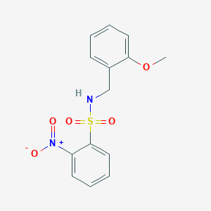 molecular formula C14H14N2O5S B5777009 N-(2-methoxybenzyl)-2-nitrobenzenesulfonamide CAS No. 349099-29-2