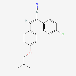molecular formula C19H18ClNO B5777017 2-(4-chlorophenyl)-3-(4-isobutoxyphenyl)acrylonitrile 