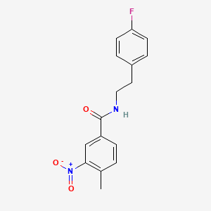 molecular formula C16H15FN2O3 B5777031 N-[2-(4-fluorophenyl)ethyl]-4-methyl-3-nitrobenzamide 