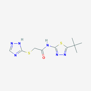 molecular formula C10H14N6OS2 B5777040 N-(5-tert-butyl-1,3,4-thiadiazol-2-yl)-2-(4H-1,2,4-triazol-3-ylthio)acetamide CAS No. 5986-13-0