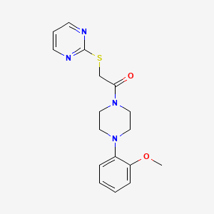 molecular formula C17H20N4O2S B5777041 2-({2-[4-(2-methoxyphenyl)-1-piperazinyl]-2-oxoethyl}thio)pyrimidine 
