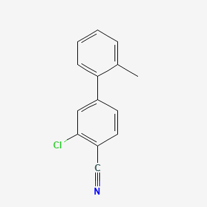molecular formula C14H10ClN B577706 2-Chloro-4-(2-methylphenyl)benzonitrile CAS No. 1349059-34-2
