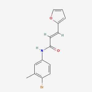 molecular formula C14H12BrNO2 B5777062 N-(4-bromo-3-methylphenyl)-3-(2-furyl)acrylamide 