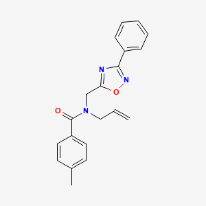 molecular formula C20H19N3O2 B5777067 N-allyl-4-methyl-N-[(3-phenyl-1,2,4-oxadiazol-5-yl)methyl]benzamide 