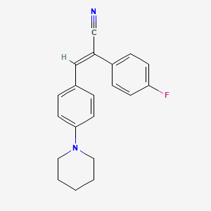 2-(4-fluorophenyl)-3-[4-(1-piperidinyl)phenyl]acrylonitrile