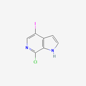 molecular formula C7H4ClIN2 B577707 7-Chloro-4-iodo-1H-pyrrolo[2,3-c]pyridine CAS No. 1260384-38-0