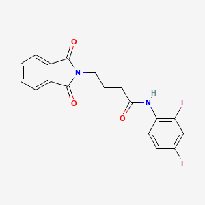 molecular formula C18H14F2N2O3 B5777071 N-(2,4-difluorophenyl)-4-(1,3-dioxo-1,3-dihydro-2H-isoindol-2-yl)butanamide 