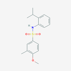 molecular formula C17H21NO3S B5777082 N-(2-isopropylphenyl)-4-methoxy-3-methylbenzenesulfonamide 