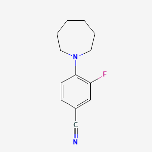 molecular formula C13H15FN2 B5777100 4-(1-azepanyl)-3-fluorobenzonitrile 