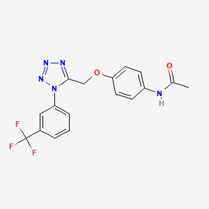 molecular formula C17H14F3N5O2 B5777118 N-[4-({1-[3-(trifluoromethyl)phenyl]-1H-tetrazol-5-yl}methoxy)phenyl]acetamide 