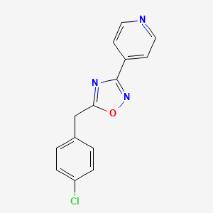 molecular formula C14H10ClN3O B5777138 4-[5-(4-chlorobenzyl)-1,2,4-oxadiazol-3-yl]pyridine 