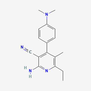 molecular formula C17H20N4 B5777167 2-amino-4-[4-(dimethylamino)phenyl]-6-ethyl-5-methylnicotinonitrile 