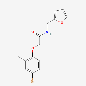 2-(4-bromo-2-methylphenoxy)-N-(2-furylmethyl)acetamide