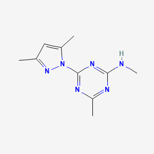 4-(3,5-dimethyl-1H-pyrazol-1-yl)-N,6-dimethyl-1,3,5-triazin-2-amine
