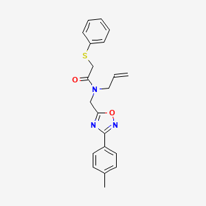 molecular formula C21H21N3O2S B5777183 N-allyl-N-{[3-(4-methylphenyl)-1,2,4-oxadiazol-5-yl]methyl}-2-(phenylthio)acetamide 