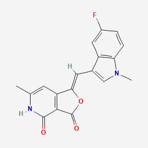 molecular formula C18H13FN2O3 B5777191 1-[(5-fluoro-1-methyl-1H-indol-3-yl)methylene]-6-methylfuro[3,4-c]pyridine-3,4(1H,5H)-dione 