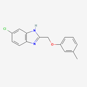 molecular formula C15H13ClN2O B5777205 5-chloro-2-[(3-methylphenoxy)methyl]-1H-benzimidazole 