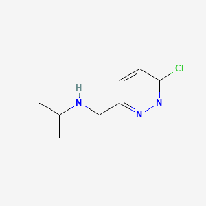 molecular formula C8H12ClN3 B577721 N-((6-Chloropyridazin-3-yl)methyl)propan-2-amine CAS No. 1289386-36-2