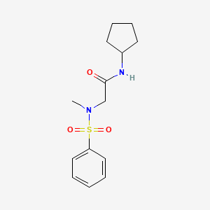 molecular formula C14H20N2O3S B5777219 N~1~-cyclopentyl-N~2~-methyl-N~2~-(phenylsulfonyl)glycinamide 