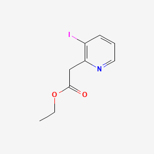 molecular formula C9H10INO2 B577723 Ethyl 2-(3-iodopyridin-2-yl)acetate CAS No. 1245645-70-8