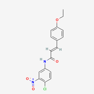 molecular formula C17H15ClN2O4 B5777241 N-(4-chloro-3-nitrophenyl)-3-(4-ethoxyphenyl)acrylamide 