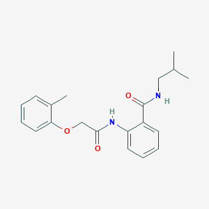 molecular formula C20H24N2O3 B5777247 N-isobutyl-2-{[(2-methylphenoxy)acetyl]amino}benzamide 