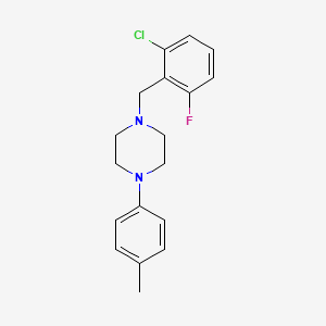molecular formula C18H20ClFN2 B5777250 1-(2-chloro-6-fluorobenzyl)-4-(4-methylphenyl)piperazine 