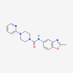 molecular formula C18H19N5O2 B5777251 N-(2-methyl-1,3-benzoxazol-5-yl)-4-(2-pyridinyl)-1-piperazinecarboxamide 